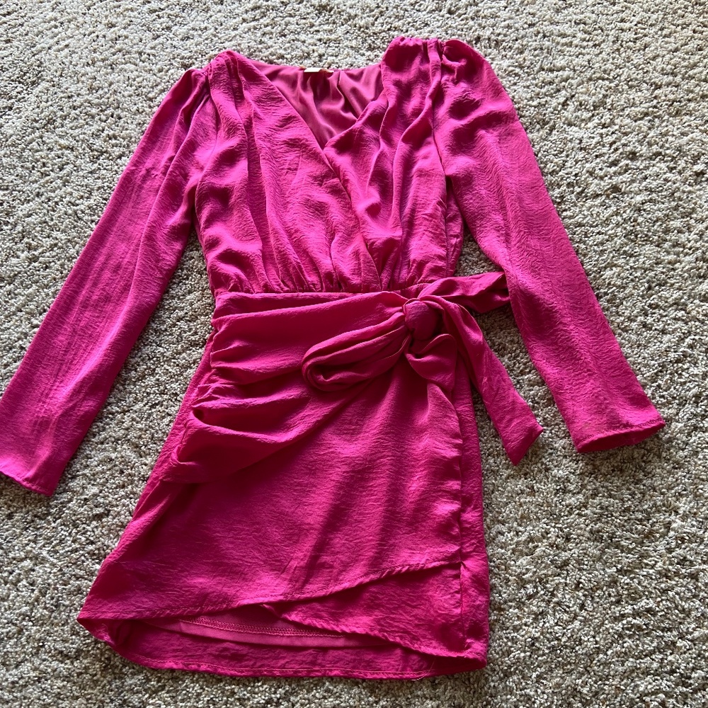 G.P.D. Pink long sleeve mini dress